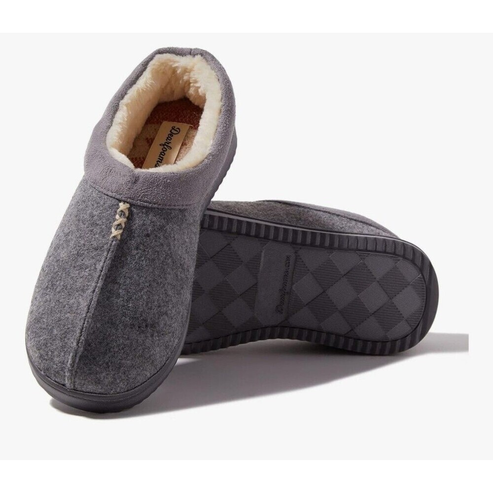 Women’s Dearfoams Indoor Outdoor Memory Foam Clog Slippers Small 5/6 GREY NEW - Picture 7 of 8